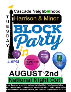 2016 NNO Block Party Flyer