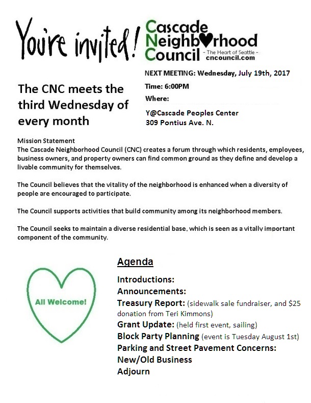 July CNC Meeting Invite